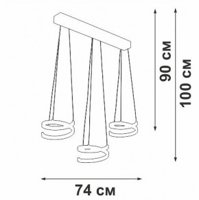 Подвесной светильник Vitaluce V3047 V3047-0/3S в Копейске - kopejsk.ok-mebel.com | фото 4