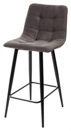 Полубарный стул CHILLI-QB графит #14, велюр / черный каркас (H=66cm) М-City в Копейске - kopejsk.ok-mebel.com | фото