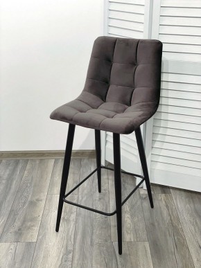 Полубарный стул CHILLI-QB графит #14, велюр / черный каркас (H=66cm) М-City в Копейске - kopejsk.ok-mebel.com | фото 2