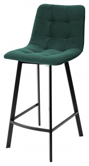 Полубарный стул CHILLI-QB SQUARE зеленый #19, велюр / черный каркас (H=66cm) М-City в Копейске - kopejsk.ok-mebel.com | фото