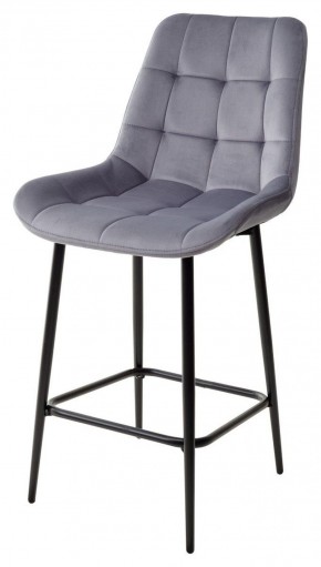 Полубарный стул ХОФМАН, цвет H-14 Серый, велюр / черный каркас H=63cm М-City в Копейске - kopejsk.ok-mebel.com | фото 1