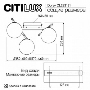Потолочная люстра Citilux Dorsy CL223131 в Копейске - kopejsk.ok-mebel.com | фото 11