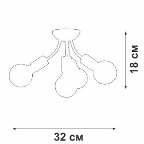 Потолочная люстра Vitaluce V3927 V3927-1/4PL в Копейске - kopejsk.ok-mebel.com | фото 6