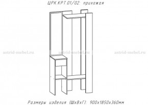 КРИТ-1 Прихожая (Делано светлый) в Копейске - kopejsk.ok-mebel.com | фото 2