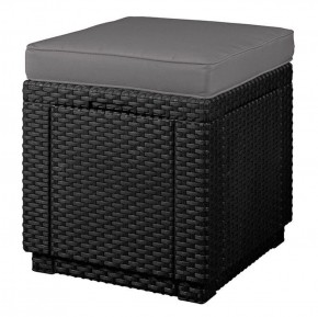 Пуфик Куб с подушкой (Cube with cushion) графит - прохладный серый в Копейске - kopejsk.ok-mebel.com | фото 1