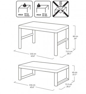 Раскладной стол Лион с регулируемой высотой столешницы (Lyon rattan table) графит (h400/650) в Копейске - kopejsk.ok-mebel.com | фото 3