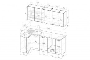 ШЕЛЛИ Кухонный гарнитур Прайм 400 (1100*2000 мм) в Копейске - kopejsk.ok-mebel.com | фото 2