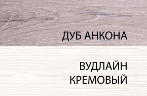 Шкаф 1D, OLIVIA, цвет вудлайн крем/дуб анкона в Копейске - kopejsk.ok-mebel.com | фото 3