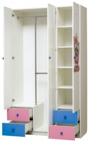 Шкаф 3-х дверный с ящиками и фотопечатью Совята 3.1 (1200) в Копейске - kopejsk.ok-mebel.com | фото 2
