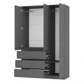 Шкаф 3-х створчатый Симпл ШК-08 (графит) в Копейске - kopejsk.ok-mebel.com | фото 2