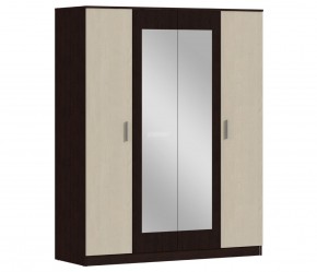 Шкаф 4х дверный с зеркалами Уют СБ-2750/1.Н (Венге/Паллада) в Копейске - kopejsk.ok-mebel.com | фото