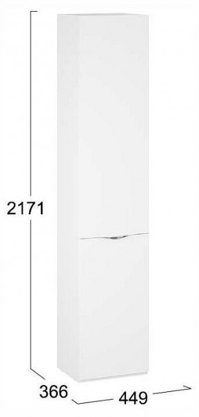 Шкаф для белья Глосс СМ-319.07.011 в Копейске - kopejsk.ok-mebel.com | фото 4