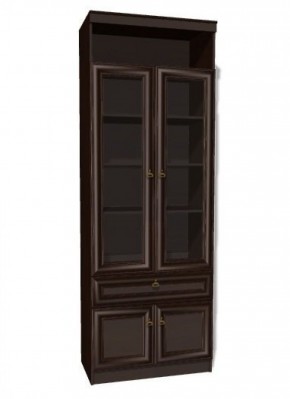 Шкаф для книг №611 Инна Денвер темный в Копейске - kopejsk.ok-mebel.com | фото