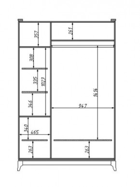 Шкаф для одежды Сабрина (ММ-302-01/03Б) в Копейске - kopejsk.ok-mebel.com | фото 2