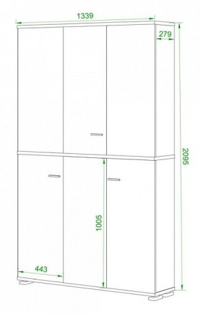 Шкаф книжный Домино ПУ-40-4 в Копейске - kopejsk.ok-mebel.com | фото 2