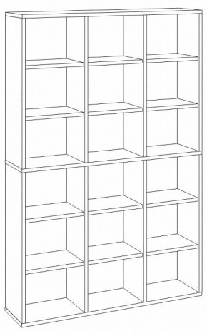 Шкаф книжный Домино СУ(ш3в2)+6ФГ в Копейске - kopejsk.ok-mebel.com | фото 2