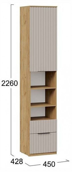 Шкаф комбинированный Хилтон Исп. 2 в Копейске - kopejsk.ok-mebel.com | фото 4