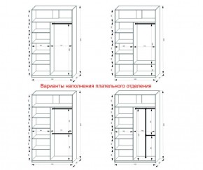 Шкаф-купе 1400 серии SOFT D1+D3+B2+PL1 (2 ящика+1штанга) профиль «Графит» в Копейске - kopejsk.ok-mebel.com | фото 7