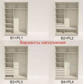 Шкаф-купе 1400 серии SOFT D8+D2+B2+PL4 (2 ящика+F обр.штанга) профиль «Капучино» в Копейске - kopejsk.ok-mebel.com | фото 4