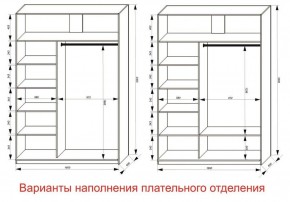 Шкаф-купе 1600 серии SOFT D1+D3+B2+PL1 (2 ящика+1штанга) профиль «Графит» в Копейске - kopejsk.ok-mebel.com | фото 6