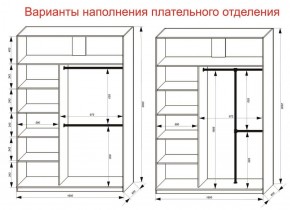 Шкаф-купе 1600 серии SOFT D6+D6+B2+PL3 (2 ящика+2штанги) профиль «Капучино» в Копейске - kopejsk.ok-mebel.com | фото 7