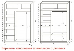 Шкаф-купе 1600 серии SOFT D6+D6+B2+PL3 (2 ящика+2штанги) профиль «Капучино» в Копейске - kopejsk.ok-mebel.com | фото 8