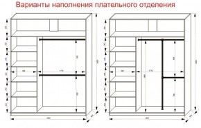 Шкаф-купе 1800 серии SOFT D6+D6+B2+PL3 (2 ящика+2штанги) профиль «Капучино» в Копейске - kopejsk.ok-mebel.com | фото 8