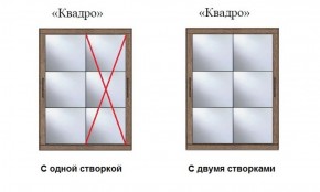 Шкаф-купе №19 Серия 3 Квадро (2000) Ясень Анкор светлый в Копейске - kopejsk.ok-mebel.com | фото 3