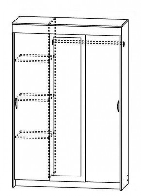 Шкаф-купе Бассо 1300 (Венге/Дуб белфорд) в Копейске - kopejsk.ok-mebel.com | фото 2