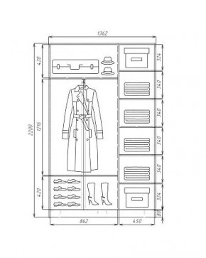 Шкаф-купе ХИТ 22-4-14-77 (420) в Копейске - kopejsk.ok-mebel.com | фото 3