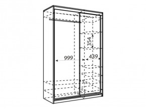 Шкаф-купе Рене 1500 вариант 1 (ЛДСП/ЛДСП) в Копейске - kopejsk.ok-mebel.com | фото 4