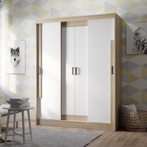 Шкаф-купе Смарт ШКК-06 (дуб сонома/белый) в Копейске - kopejsk.ok-mebel.com | фото