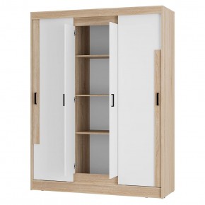 Шкаф-купе Смарт ШКК-06 (дуб сонома/белый) в Копейске - kopejsk.ok-mebel.com | фото 3