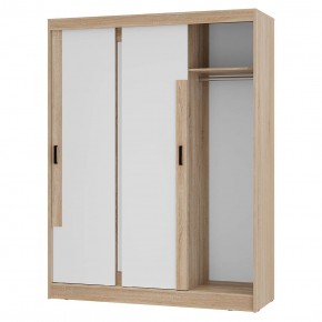 Шкаф-купе Смарт ШКК-06 (дуб сонома/белый) в Копейске - kopejsk.ok-mebel.com | фото 4