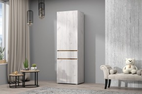 Шкаф Лиана (Дуб Крафт Белый/Дуб Крафт Золотой) в Копейске - kopejsk.ok-mebel.com | фото