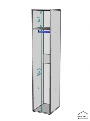 Шкаф Linnea MHR-1 2050х400х510 (Белый-М 11.1.1) в Копейске - kopejsk.ok-mebel.com | фото 3