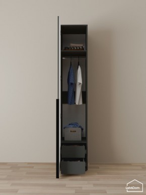 Шкаф Linnea MHR-1-3 2050х400х510 (Графит-М 11.1.25) в Копейске - kopejsk.ok-mebel.com | фото 3