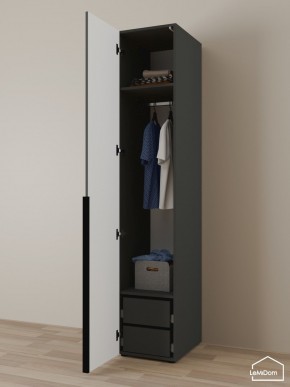 Шкаф Linnea MHR-1-3 2050х400х510 (Графит-М 11.1.25) в Копейске - kopejsk.ok-mebel.com | фото 5