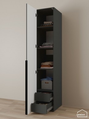Шкаф Linnea MHR-1-4 2050х400х510 (Графит-М 11.1.25) в Копейске - kopejsk.ok-mebel.com | фото 6
