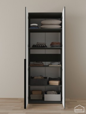 Шкаф Linnea MHR-2-2 2050х800х510 (Графит-М 11.1.25) в Копейске - kopejsk.ok-mebel.com | фото 4
