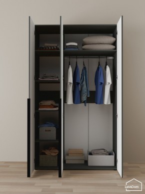 Шкаф Linnea MHR-3-1 2050х1200х510 (Графит-М 11.1.25) в Копейске - kopejsk.ok-mebel.com | фото 4