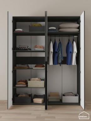 Шкаф Linnea MHR-4-1 2050х1600х510 (Графит-М 11.1.25) в Копейске - kopejsk.ok-mebel.com | фото 4
