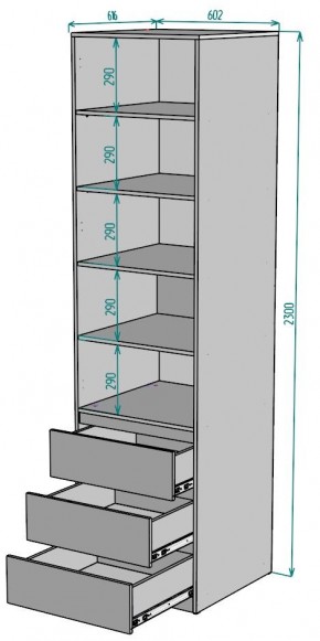 Шкаф Мальта H158 в Копейске - kopejsk.ok-mebel.com | фото 2