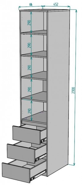 Шкаф Мальта H161 в Копейске - kopejsk.ok-mebel.com | фото 2