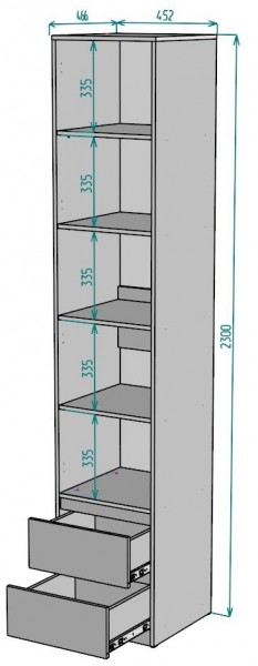 Шкаф Мальта H166 в Копейске - kopejsk.ok-mebel.com | фото 2