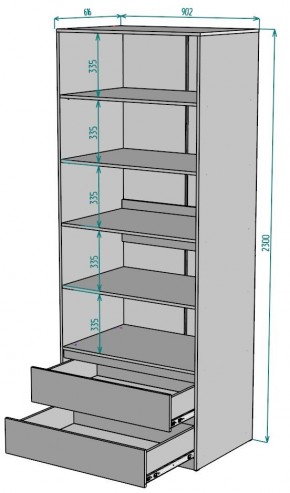 Шкаф Мальта H187 в Копейске - kopejsk.ok-mebel.com | фото 2