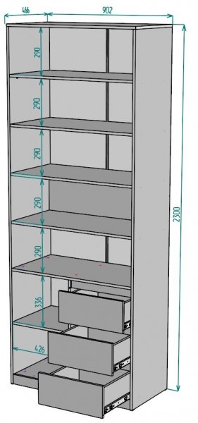 Шкаф Мальта H190 в Копейске - kopejsk.ok-mebel.com | фото 2