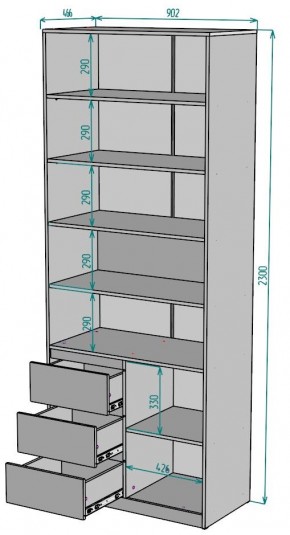 Шкаф Мальта H191 в Копейске - kopejsk.ok-mebel.com | фото 2