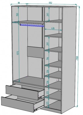 Шкаф Мальта H217 в Копейске - kopejsk.ok-mebel.com | фото 2