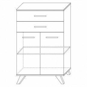 Шкаф низкий Вега Скандинавия в Копейске - kopejsk.ok-mebel.com | фото 5